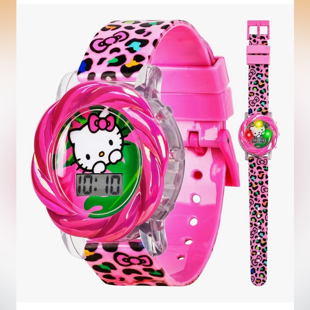 🆕 Hello Kitty LCD Watch for Girls with Flashing LED Light
